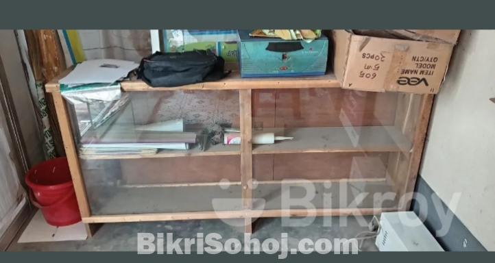 ৬২/ ১২ ইঞ্চি দোকানের কাঠের গ্লাস করা টেবিল